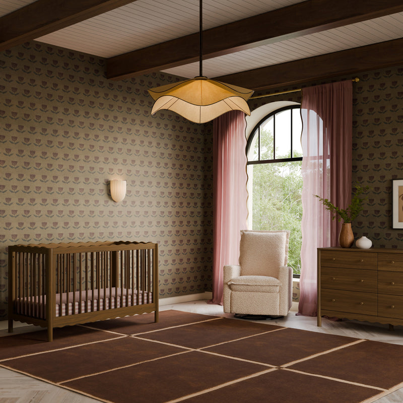 M27901NL,Swell 4-in-1 Convertible Crib w/Toddler Conversion Kit in Natural Walnut