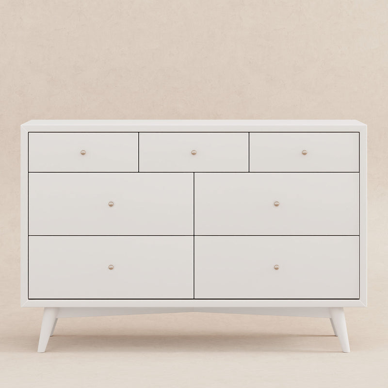 M15916RW,Palma 7-Drawer Double Dresser  Assembled in Warm White