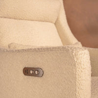 M11286PWB,Kiwi Plus Power Glider Recliner w/ Power Headrest in Performance Ivory Boucle