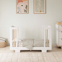 M23401WN,Yuzu 8-in-1 Convertible Crib w/All-Stages Conversion Kits in White/Natural