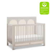 M24801WDFPEW,Eloise 4-in-1 Convertible Crib in White Driftwood and Performance Pearl Eco-Weave