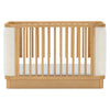 M26201HYWB,Bondi Boucle 4-in-1 Convertible Crib w/ Toddler Bed Kit in Honey with Ivory Boucle