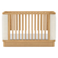 M26201HYWB,Bondi Boucle 4-in-1 Convertible Crib w/ Toddler Bed Kit in Honey with Ivory Boucle