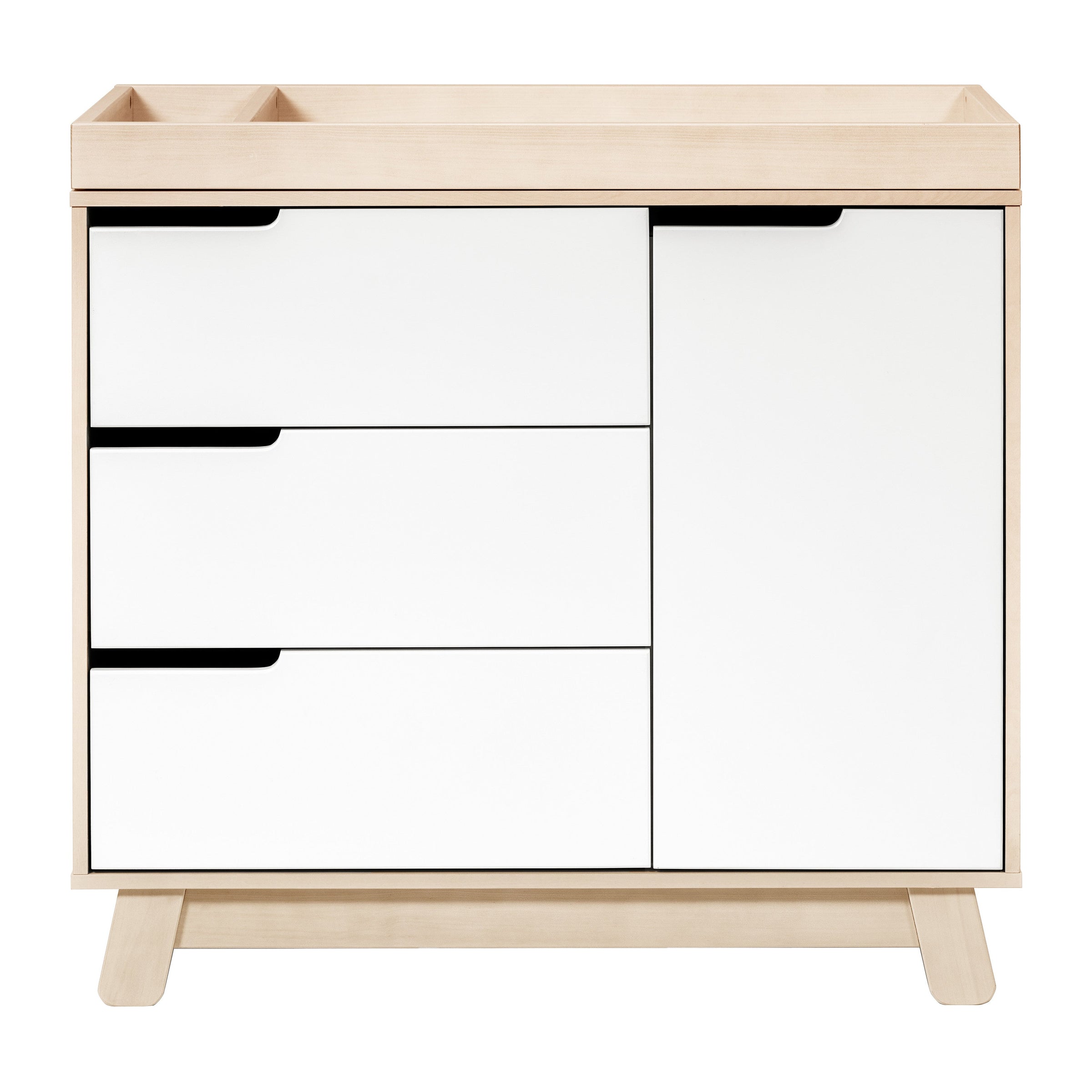 M4223NXW,Hudson 3-Drawer Changer Dresser w/Removable Changing Tray in WashedNatural/White