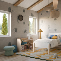 M31685ST,Mushroom Pouf in Sage Teddy Loop