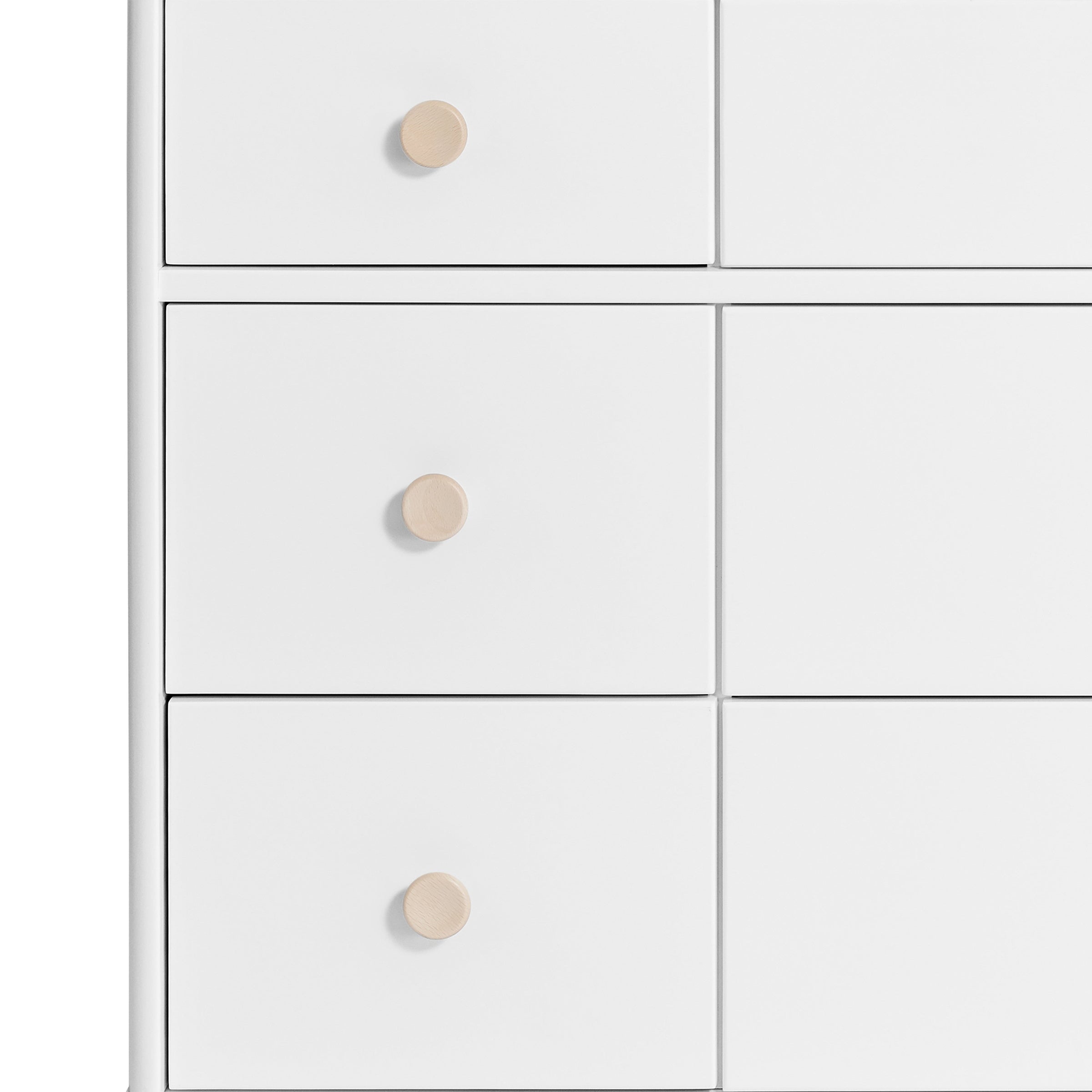 M901672NX,Lolly 6-Drawer Dresser Feet and Knob Set in Washed Natural
