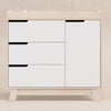 M4223NXW,Hudson 3-Drawer Changer Dresser w/Removable Changing Tray in WashedNatural/White
