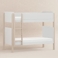 M18494WNX,TipToe Bunk Bed in White and Washed Natural