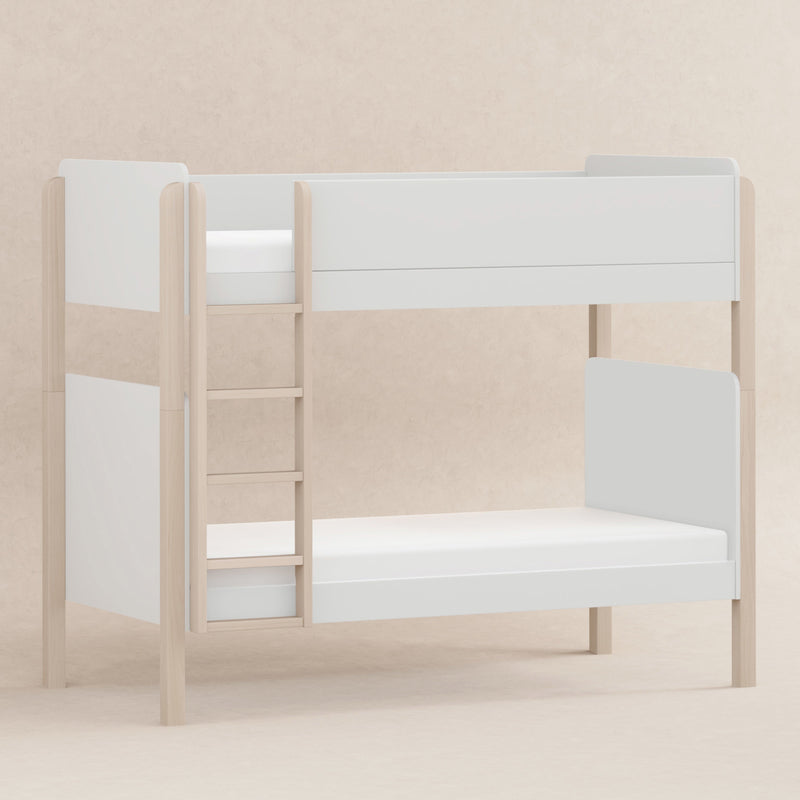 M18494WNX,TipToe Bunk Bed in White and Washed Natural