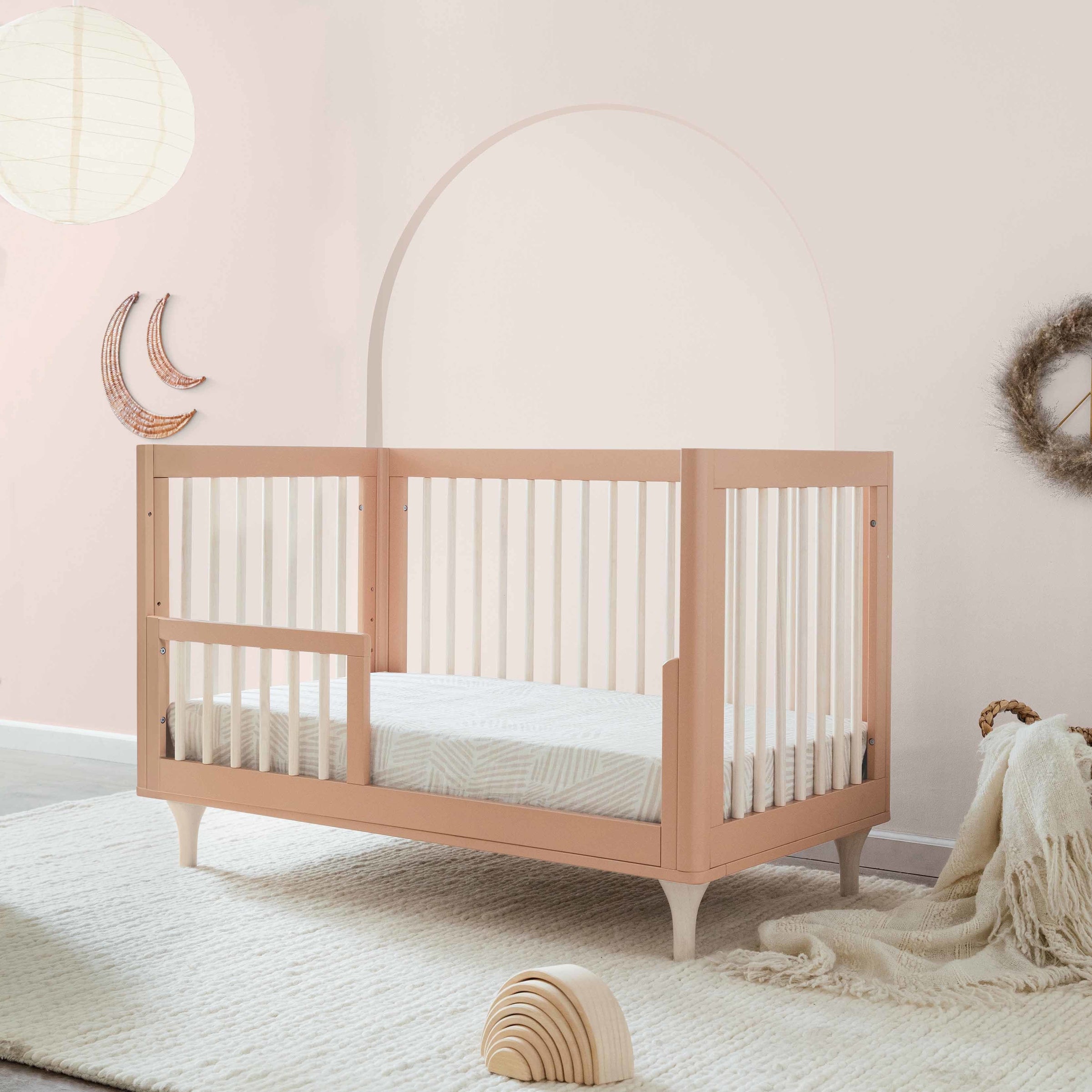 M9001CYNNX,Lolly 3-in-1 Convertible Crib w/Toddler Bed Conversion in Canyon/Washed Natural