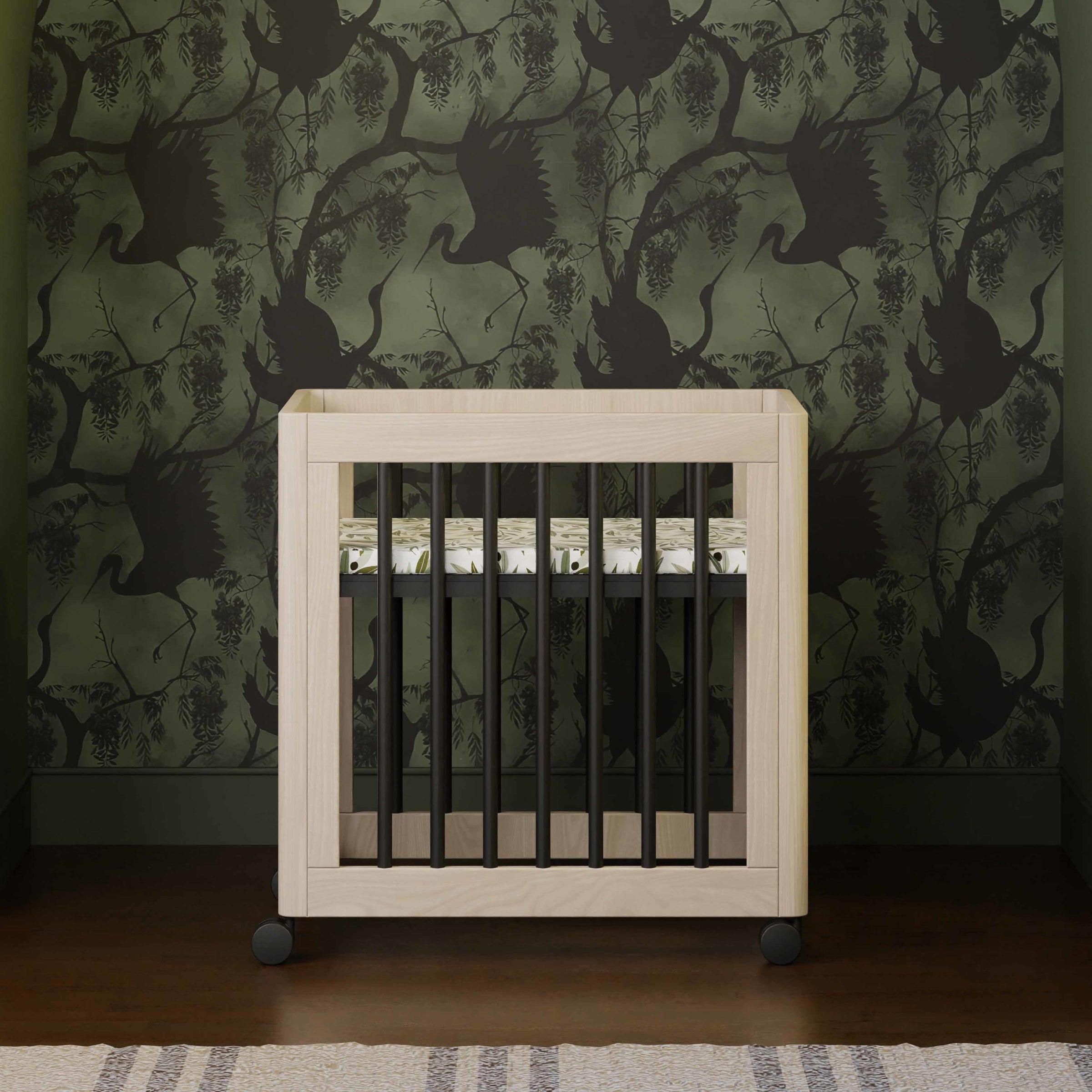 M23401NXB,Yuzu 8-in-1 Convertible Crib w/All-Stages Conversion in Washed Natural/Black