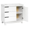 M4223W,Hudson 3-Drawer Changer Dresser w/Removable Changing Tray in White