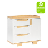 M23423WN,Yuzu 3-Drawer Changer Dresser in White/Natural