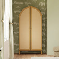 M25929HY,Bondi Cane Armoire  Assembled in Honey