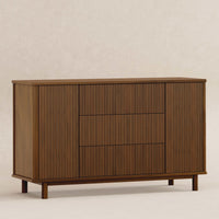 M29816NL,Pogo Tambour Assembled Dresser in Natural Walnut