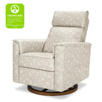 M17186MADB,Willa Plus Power Glider Recliner w/ Power Headrest in Mallow in Ash w/ Dark Wood Base