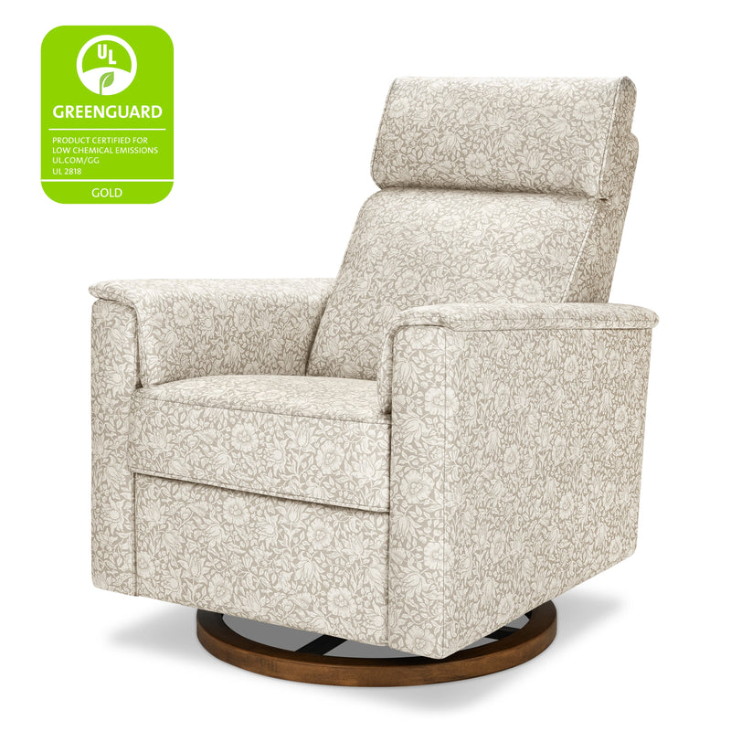 M17186MADB,Willa Plus Power Glider Recliner w/ Power Headrest in Mallow in Ash w/ Dark Wood Base