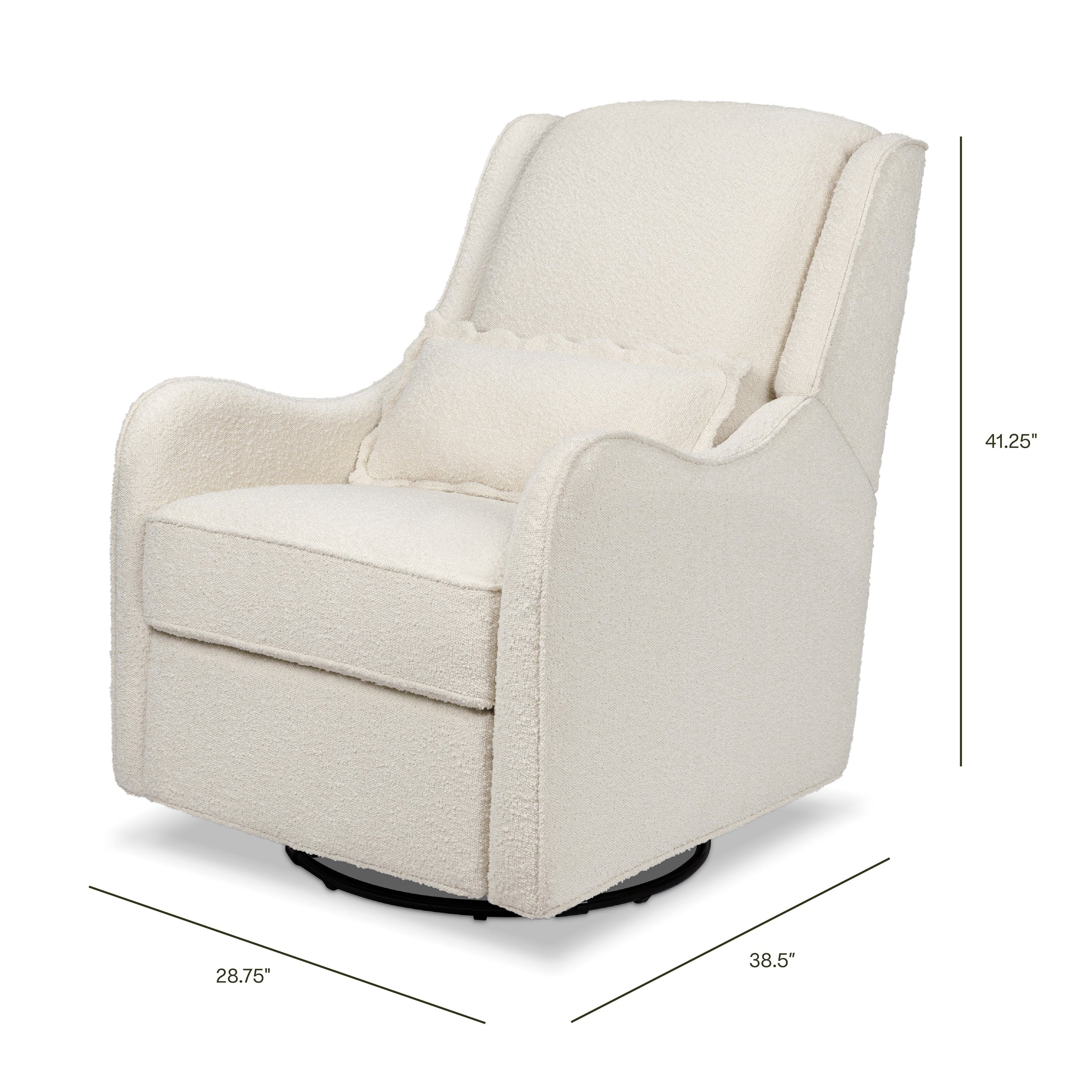 M27787WB,Devon Recliner and Swivel Glider in Ivory Boucle