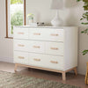 M5826WNX,Scoot 6-Drawer Dresser in White/Washed Natural