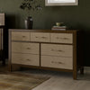 M24816NLPSEW,Eloise 7-Drawer Assembled Dresser in Natural Walnut & Performance Sand Eco-Weave