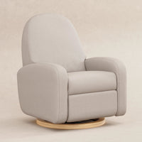 M23188PBEWLB,Nami Glider Recliner w/ Electronic Control and USB in Performance Beach Eco-Weave w/ Light Wood Base