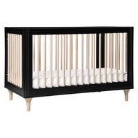 M9001BNX,Lolly 3-in-1 Convertible Crib w/Toddler Bed Conversion in Black/WashedNatural