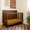 M15901NL,Palma Mid-Century 4-in-1 Convertible Crib w/Toddler Bed Conversion in Natural Walnut