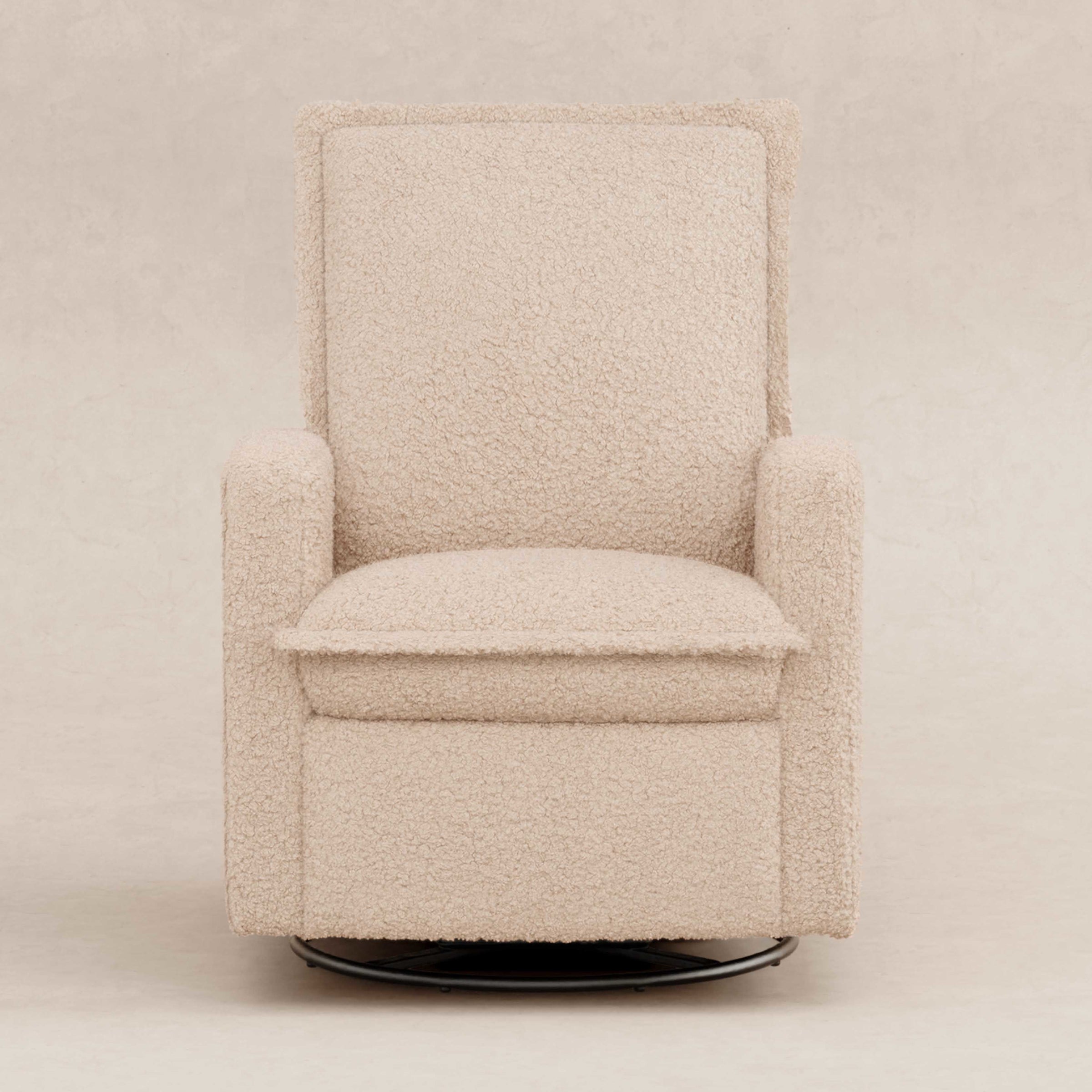 M20977CSG,Cali Flange Gliding Swivel Recliner in Chai Shearling