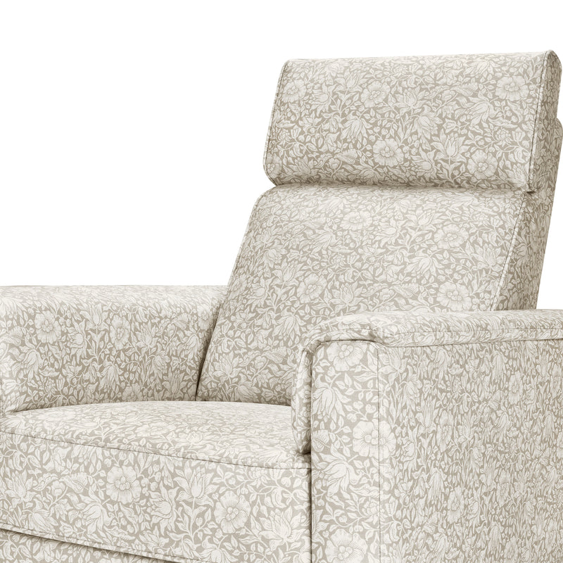 M17186MADB,Willa Plus Power Glider Recliner w/ Power Headrest in Mallow in Ash w/ Dark Wood Base