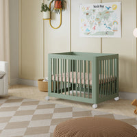 M23401LS,Yuzu 8-in-1 Convertible Crib w/All-Stages Conversion Kits in Light Sage
