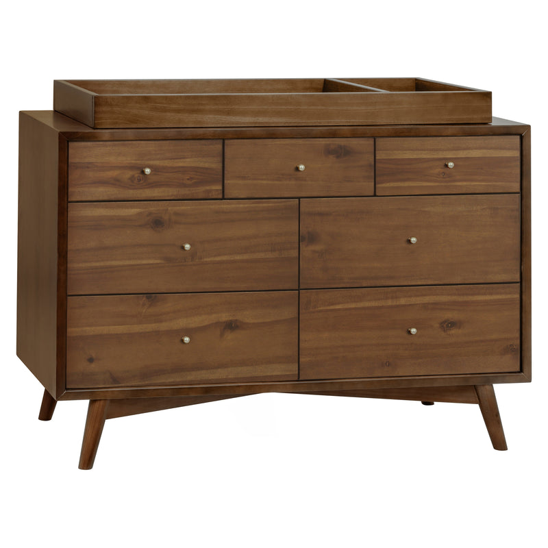 M15916NL,Palma 7-Drawer Double Dresser  Assembled in Natural Walnut
