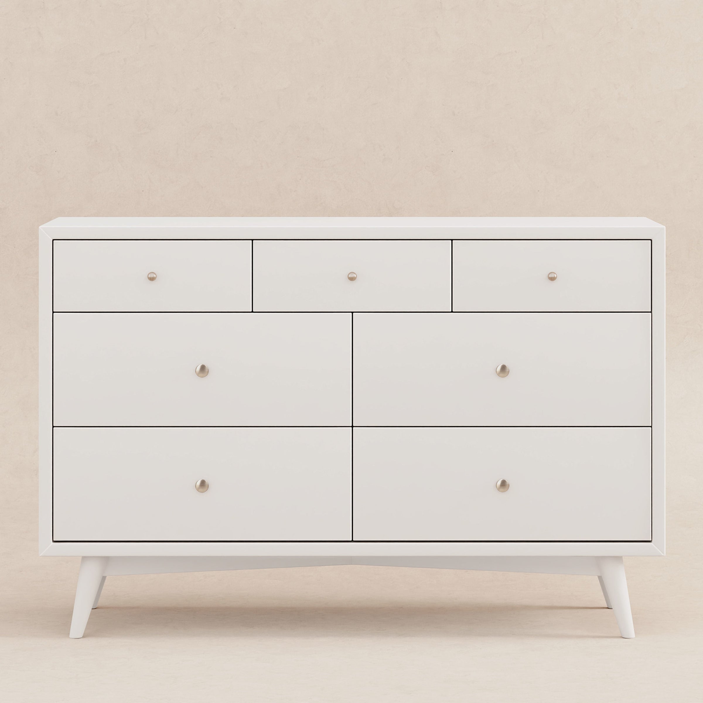 M15916RW,Palma 7-Drawer Double Dresser  Assembled in Warm White