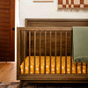 M15901NL,Palma Mid-Century 4-in-1 Convertible Crib w/Toddler Bed Conversion in Natural Walnut
