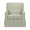 M21787GGH,Crawford Pillowback Comfort Swivel Glider in Moss Green Gingham