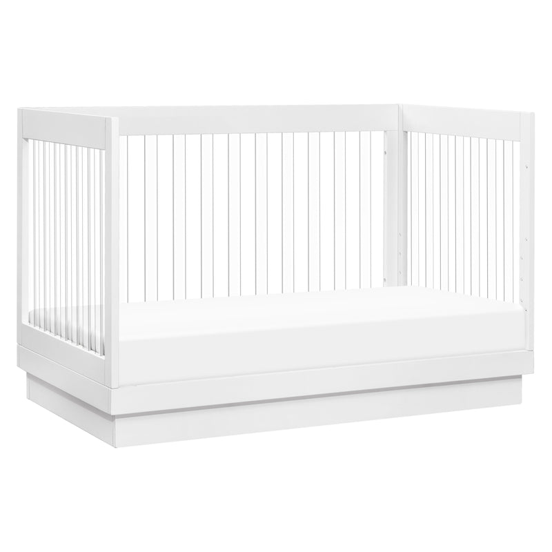 M8601KW,Harlow 3-in-1 Convertible Crib w/Toddler Bed Conversion Kit in White/Acrylic