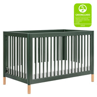 M12901FRGRBE,Gelato 4-in-1 Convertible Crib w/Toddler Bed Kit in Forest Green/Blonde Feet