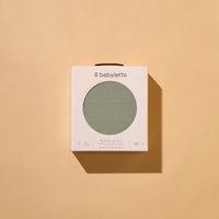 T29736MCA,Matcha Muslin Mini Crib Sheet in GOTS Certified Organic Cotton