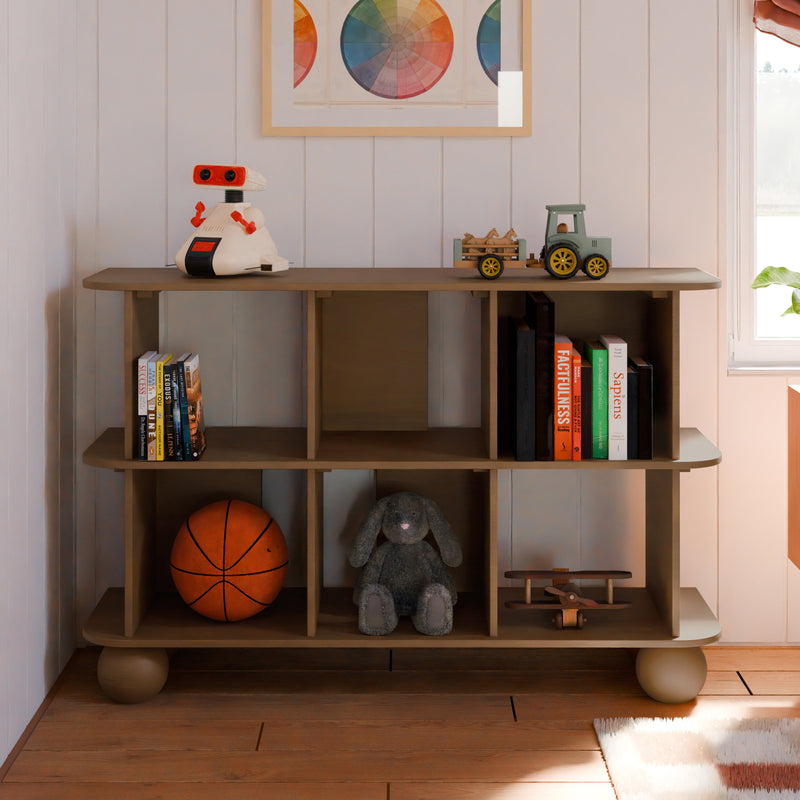 M31811NL,Crosby Open Bookcase in Natural Walnut