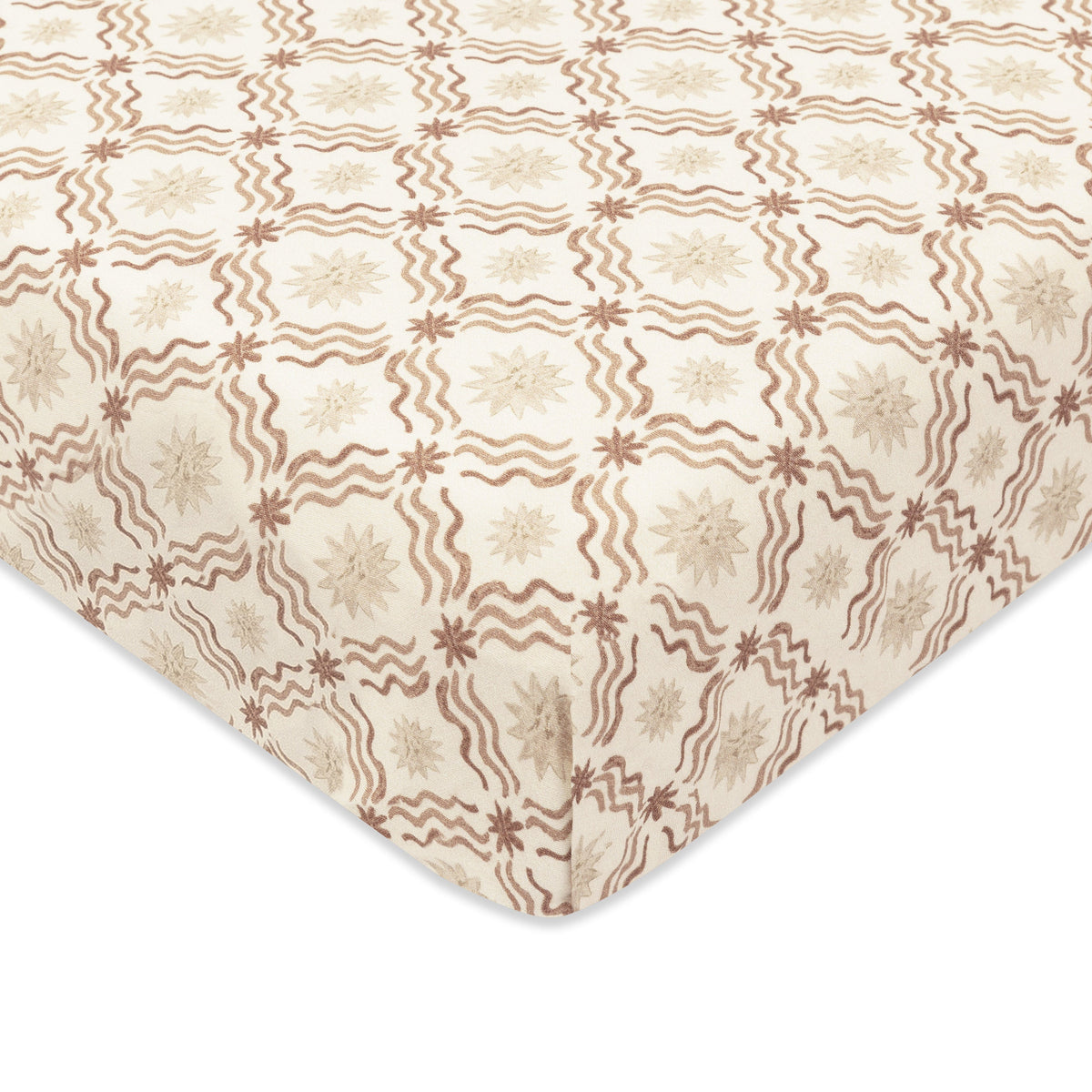 T34336ASR,Nate Berkus x Babyletto Mini Crib Sheet in Autumn Star