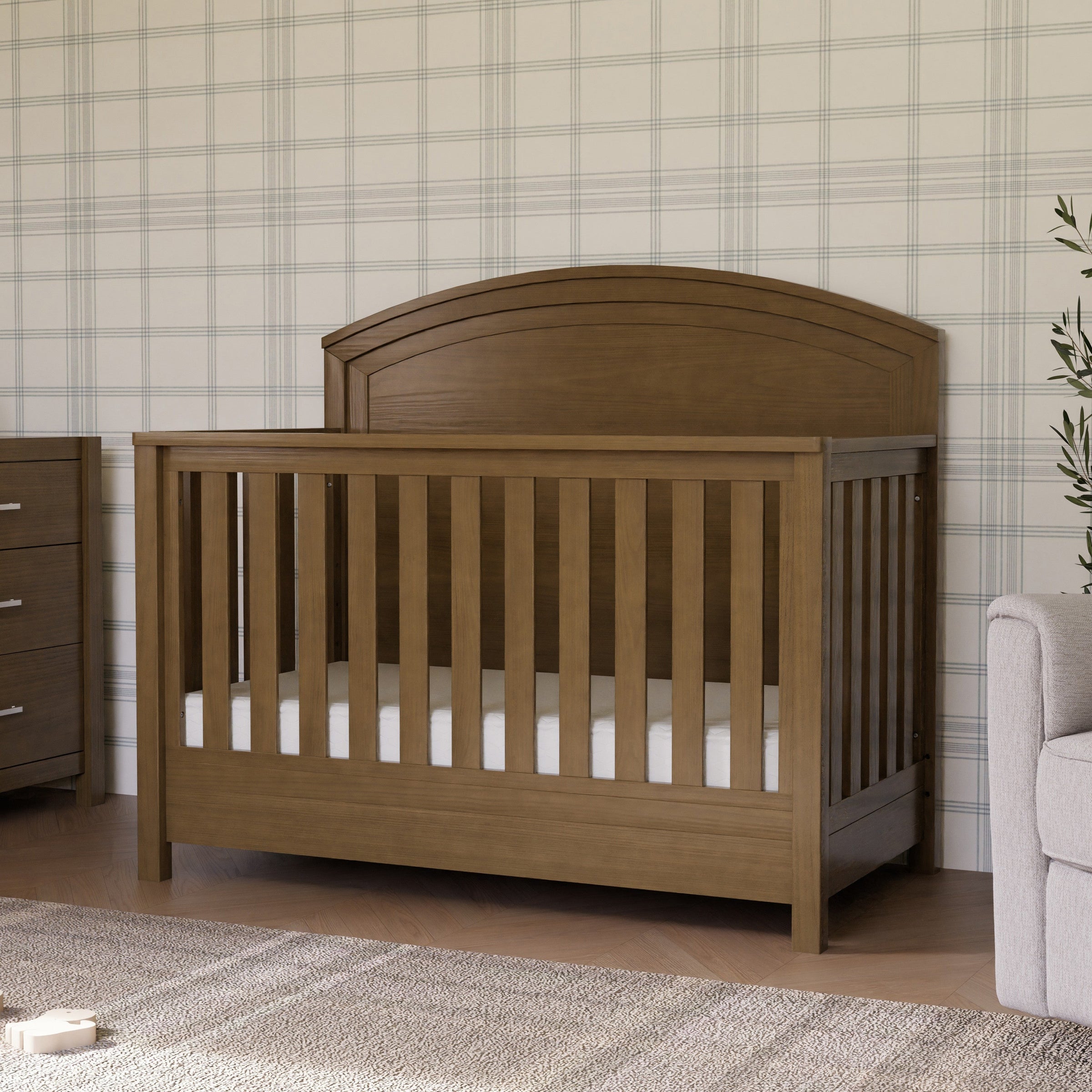 B26401LDF,Hemsted 4-in-1 Convertible Crib in Walnut Driftwood