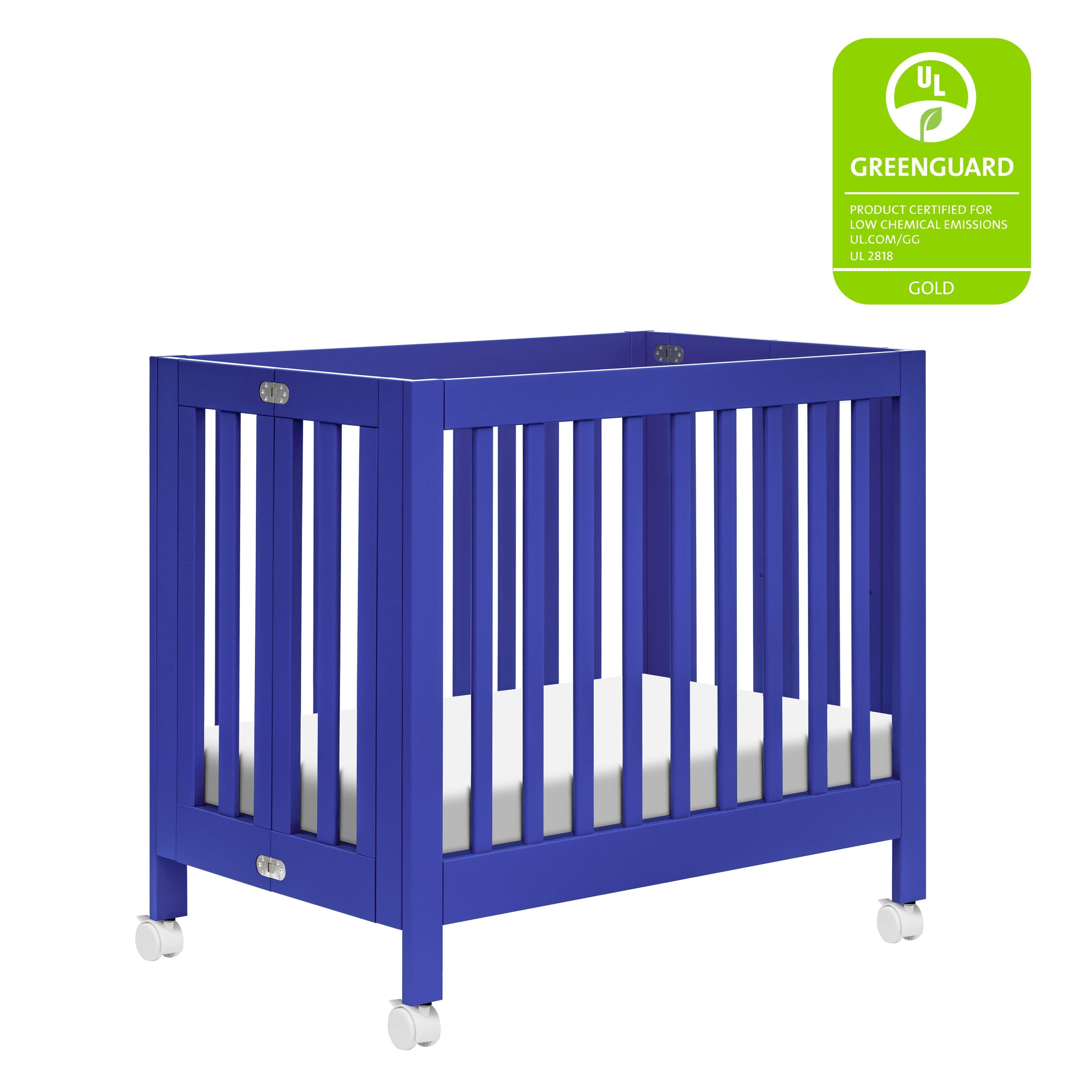 M6698CBT,Origami Mini Crib in Cobalt