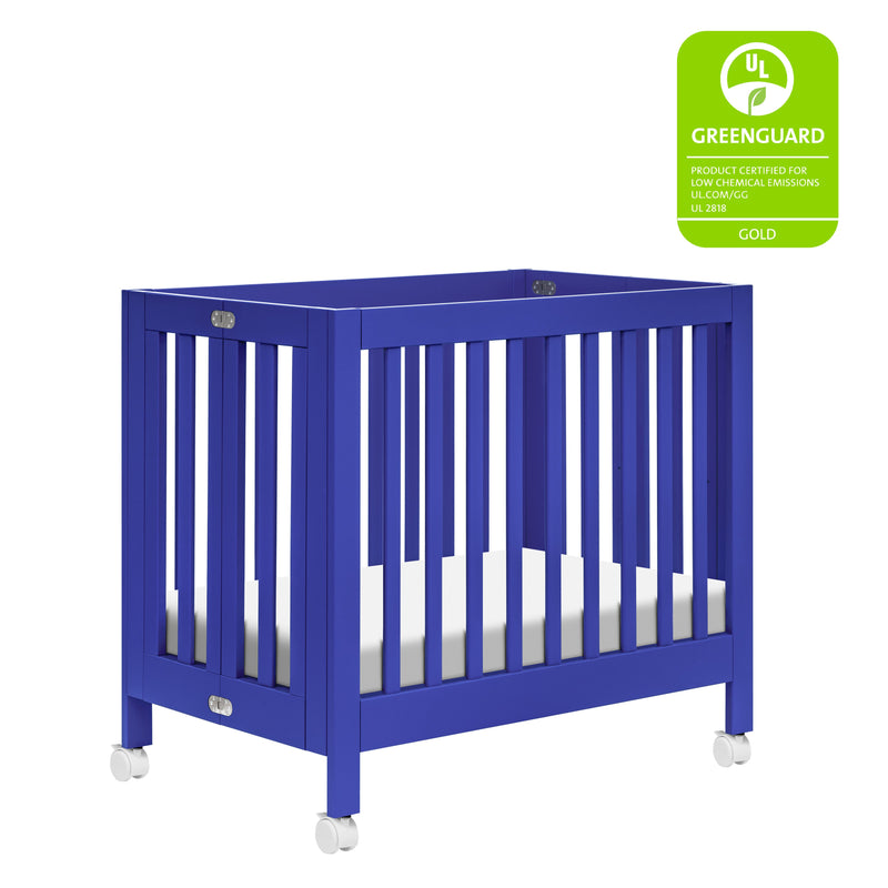M6698CBT,Origami Mini Crib in Cobalt