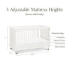 B14301RW,Tanner 3-in-1 Convertible Crib in Warm White