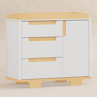 M23423WN,Yuzu 3-Drawer Changer Dresser in White/Natural