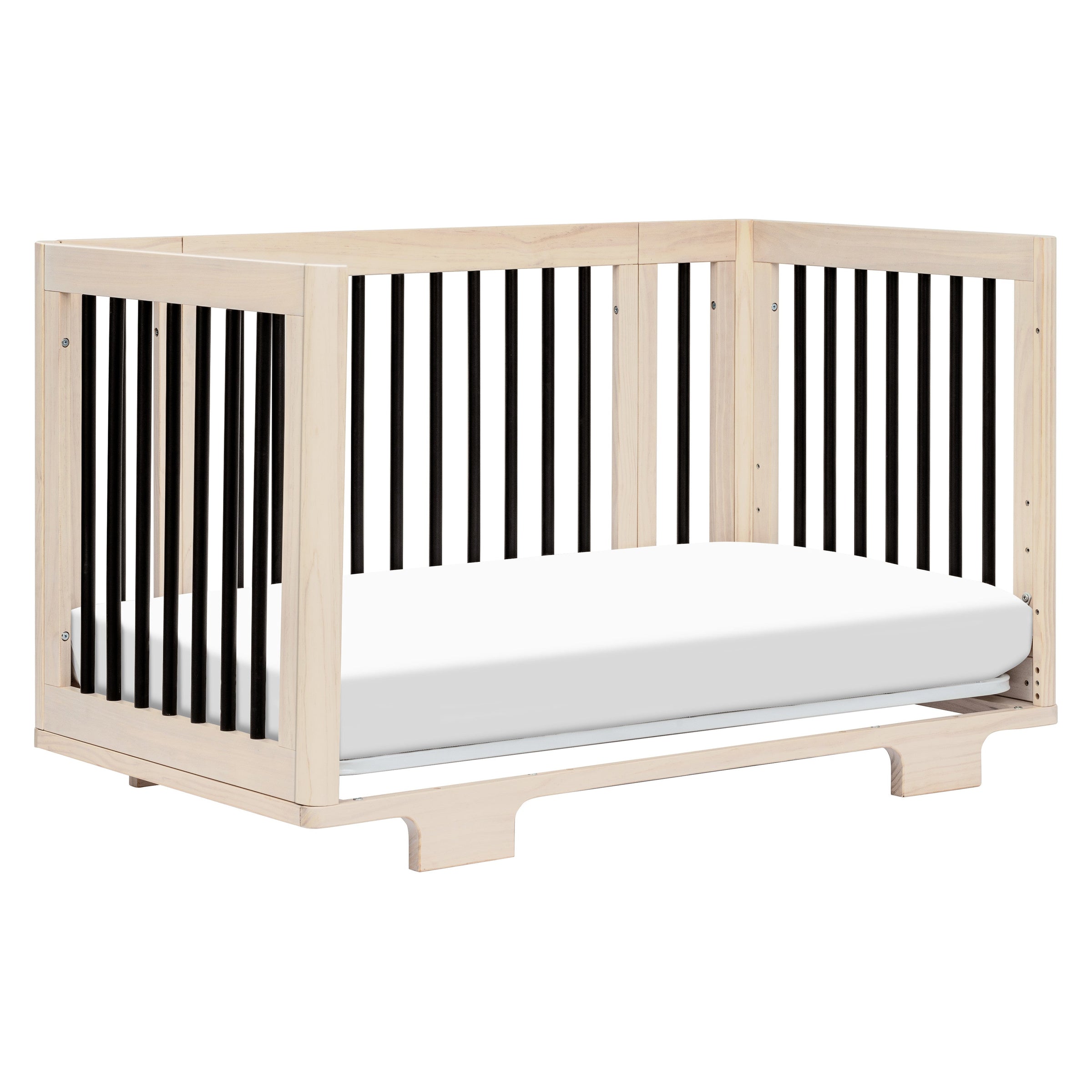 M23401NXB,Yuzu 8-in-1 Convertible Crib w/All-Stages Conversion in Washed Natural/Black