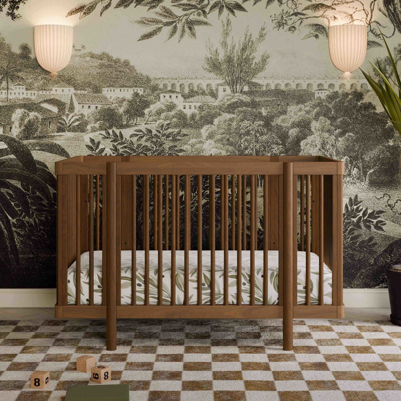M29880NL,Pogo 8-in-1 Convertible Crib w/All-Stages Conversion Kits in Natural Walnut