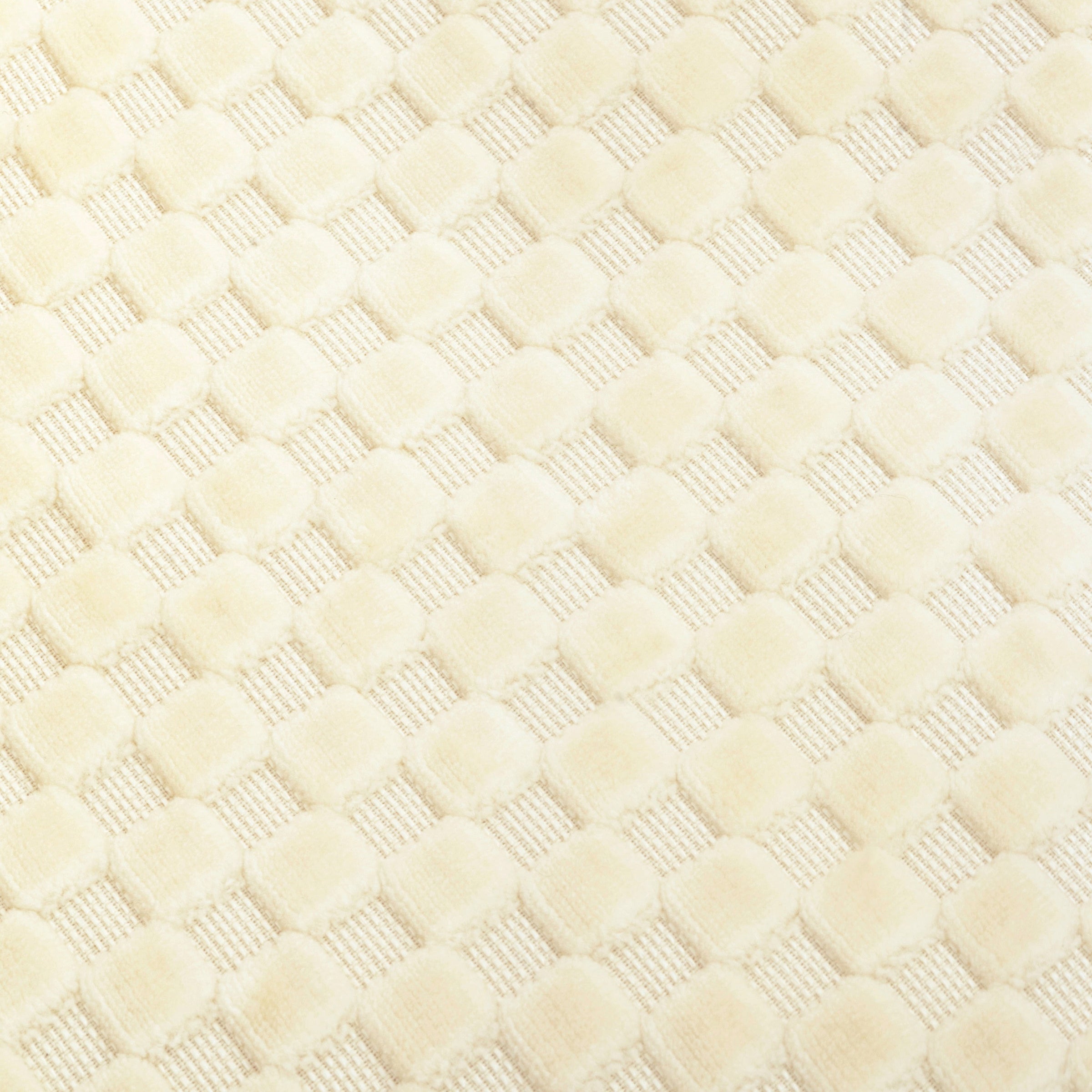 M22985IVC,Enoki Storage Ottoman in Ivory Velvet Checker