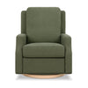 M22287OBLB,Crewe Recliner and Swivel Glider in Olive Boucle w/Light Wood Base