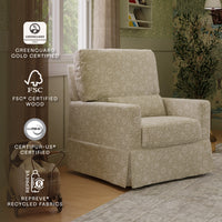 M21787MA,Morris & Co. x Namesake Crawford Swivel Glider in Mallow in Ash