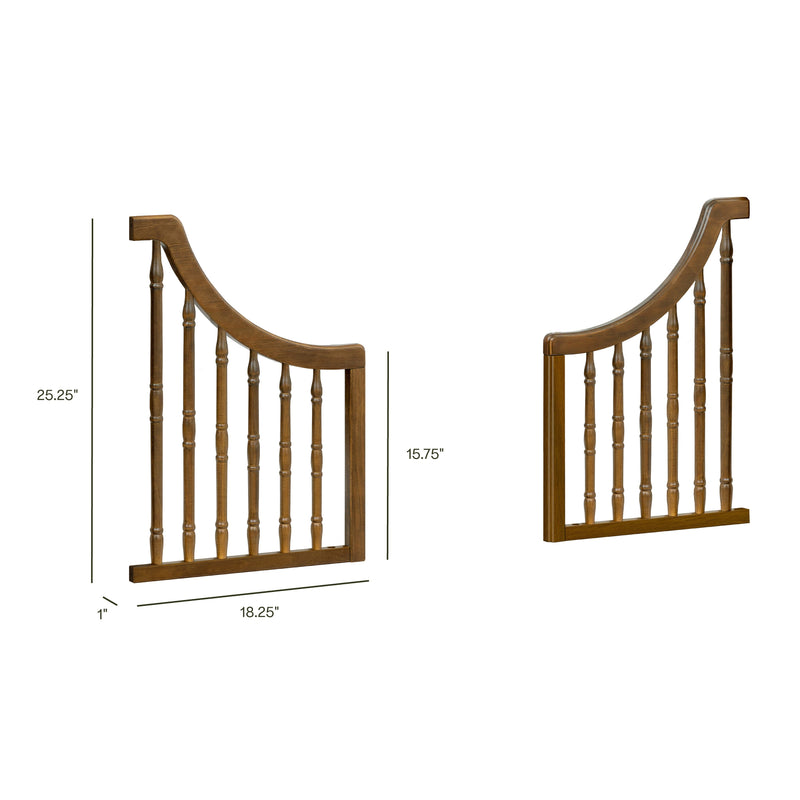 M7199NL,Toddler Bed Conversion Kit in Natural Walnut